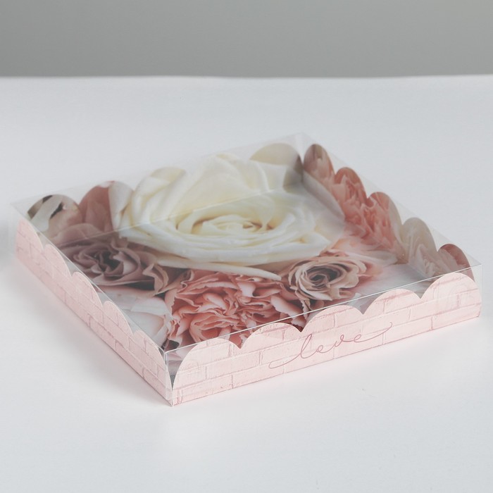 Коробка для кондитерских изделий с PVC-крышкой My best wishes, 18 × 18 × 3 см, Коллекция упаковки "Нежные цветы"
Коробка для кондитерских изделий с PVC-крышкой My best wishes, 18 × 18 × 3 см, Коллекция упаковки "Нежные цветы"