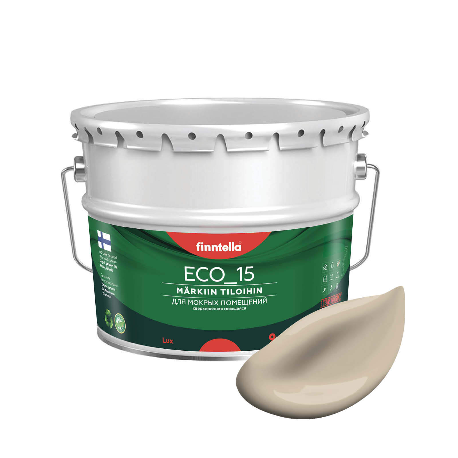 Специализированная краска для кухонь и ванных комнат FINNTELLA ECO_15 с полиуретаном, моющ, Бежевый, интерьерная ECO_15 гладкая для ванных комнат и кухни
Специализированная краска для кухонь и ванных комнат FINNTELLA ECO_15 с полиуретаном, моющ, Бежевый, интерьерная ECO_15 гладкая для ванных комнат и кухни