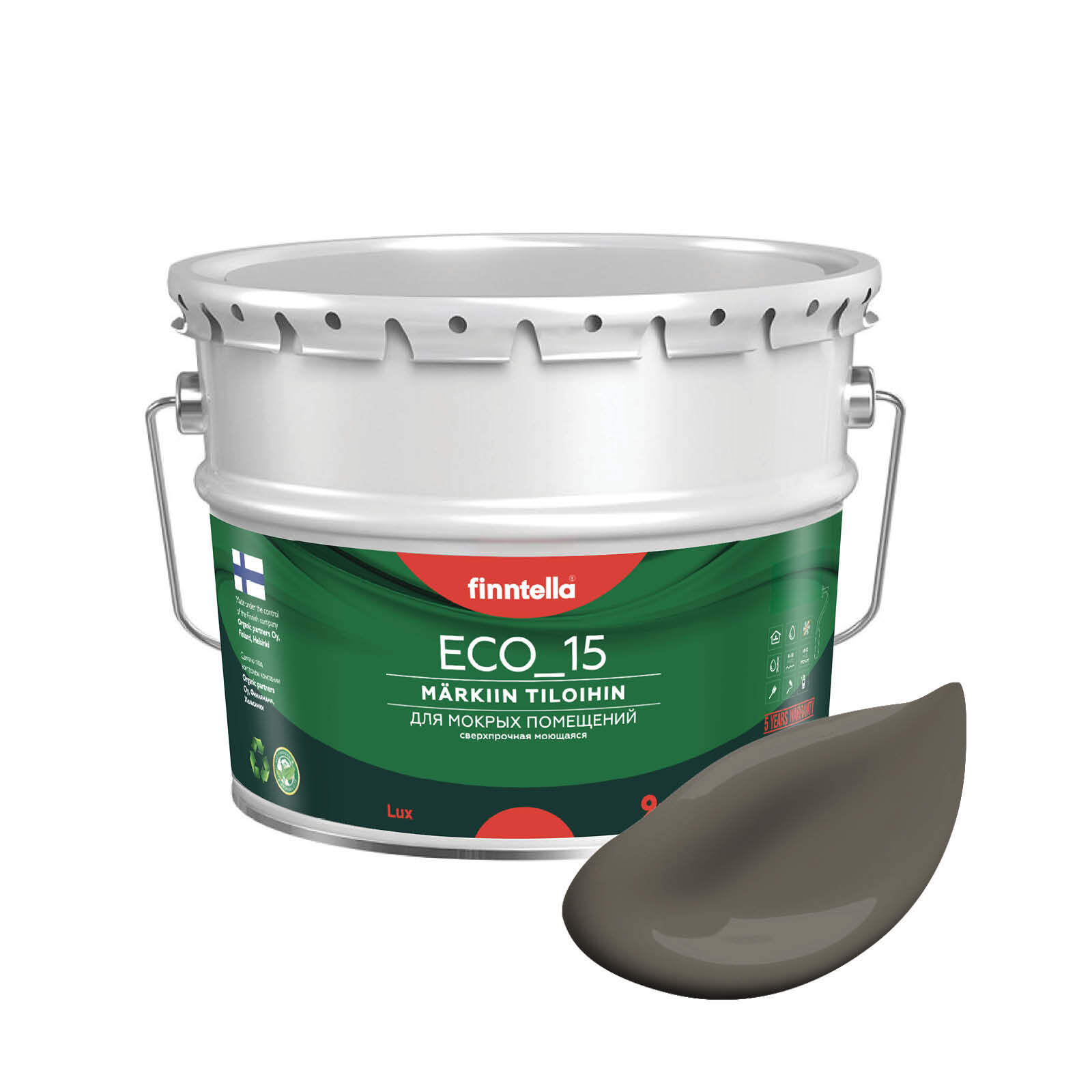 Специализированная краска для кухонь и ванных комнат FINNTELLA ECO_15 с полиуретаном, моющ, Коричневый, интерьерная ECO_15 гладкая для ванных комнат и кухни
Специализированная краска для кухонь и ванных комнат FINNTELLA ECO_15 с полиуретаном, моющ, Коричневый, интерьерная ECO_15 гладкая для ванных комнат и кухни