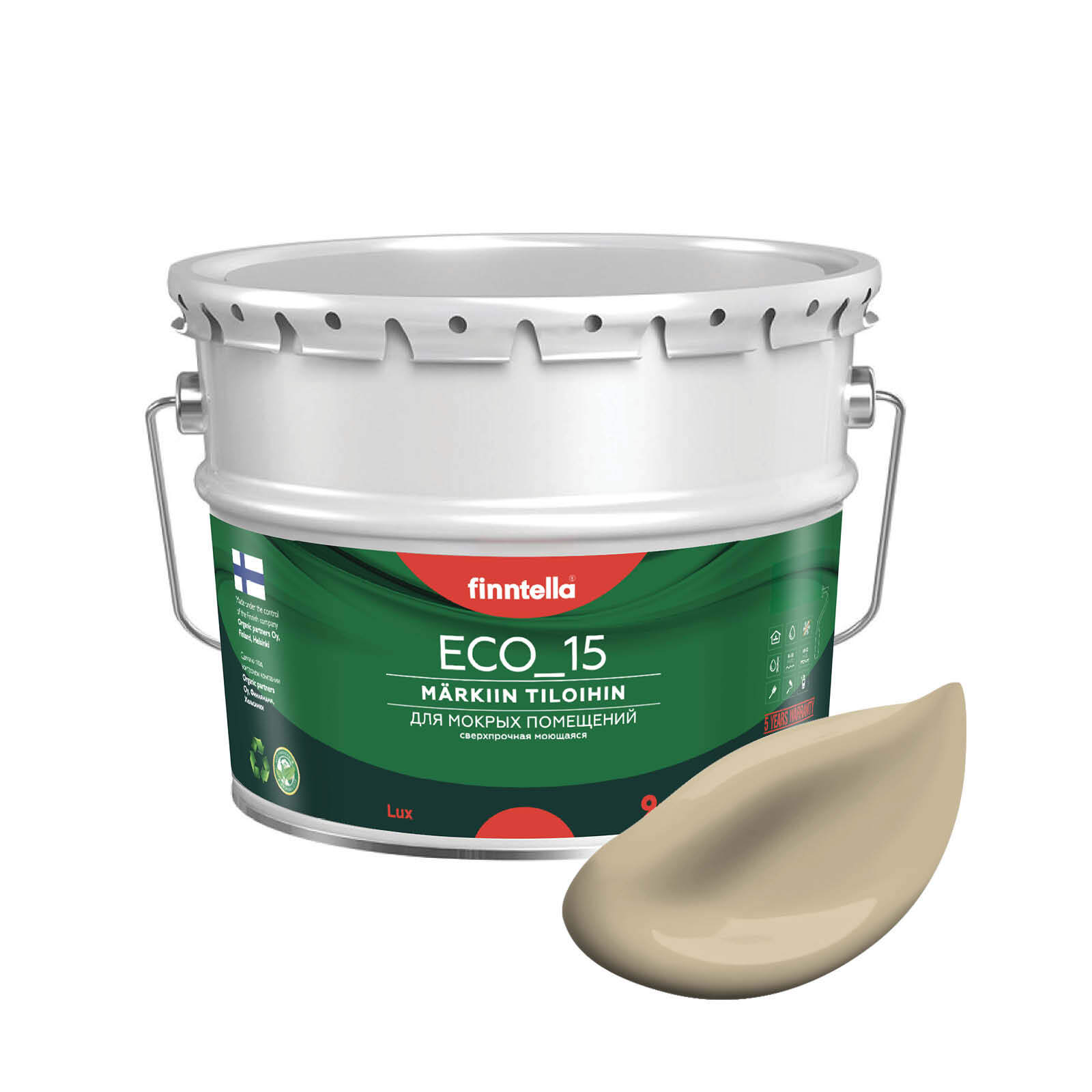 Специализированная краска для кухонь и ванных комнат FINNTELLA ECO_15 с полиуретаном, моющ, Бежевый, интерьерная ECO_15 гладкая для ванных комнат и кухни
Специализированная краска для кухонь и ванных комнат FINNTELLA ECO_15 с полиуретаном, моющ, Бежевый, интерьерная ECO_15 гладкая для ванных комнат и кухни