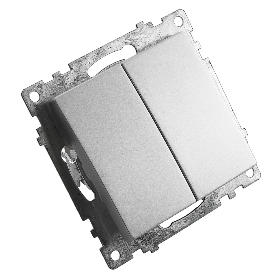 Выключатель двухклавишный СП 220V, 10А, (механизм), серебро (GLS10-7104-03) Катрин STEKKER
Выключатель двухклавишный СП 220V, 10А, (механизм), серебро (GLS10-7104-03) Катрин STEKKER