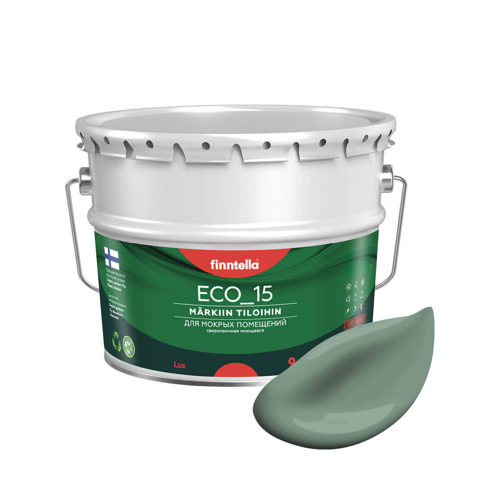 Специализированная краска для кухонь и ванных комнат FINNTELLA ECO_15 с полиуретаном, моющ, Зеленый, интерьерная ECO_15 гладкая для ванных комнат и кухни
Специализированная краска для кухонь и ванных комнат FINNTELLA ECO_15 с полиуретаном, моющ, Зеленый, интерьерная ECO_15 гладкая для ванных комнат и кухни