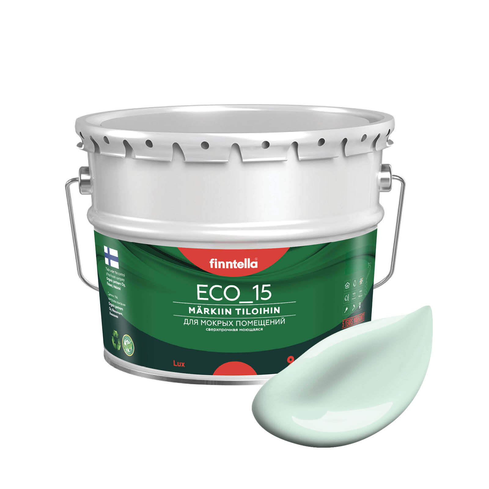 Специализированная краска для кухонь и ванных комнат FINNTELLA ECO_15 с полиуретаном, моющ, Голубой;зеленый;белый, интерьерная ECO_15 гладкая для ванных комнат и кухни
Специализированная краска для кухонь и ванных комнат FINNTELLA ECO_15 с полиуретаном, моющ, Голубой;зеленый;белый, интерьерная ECO_15 гладкая для ванных комнат и кухни