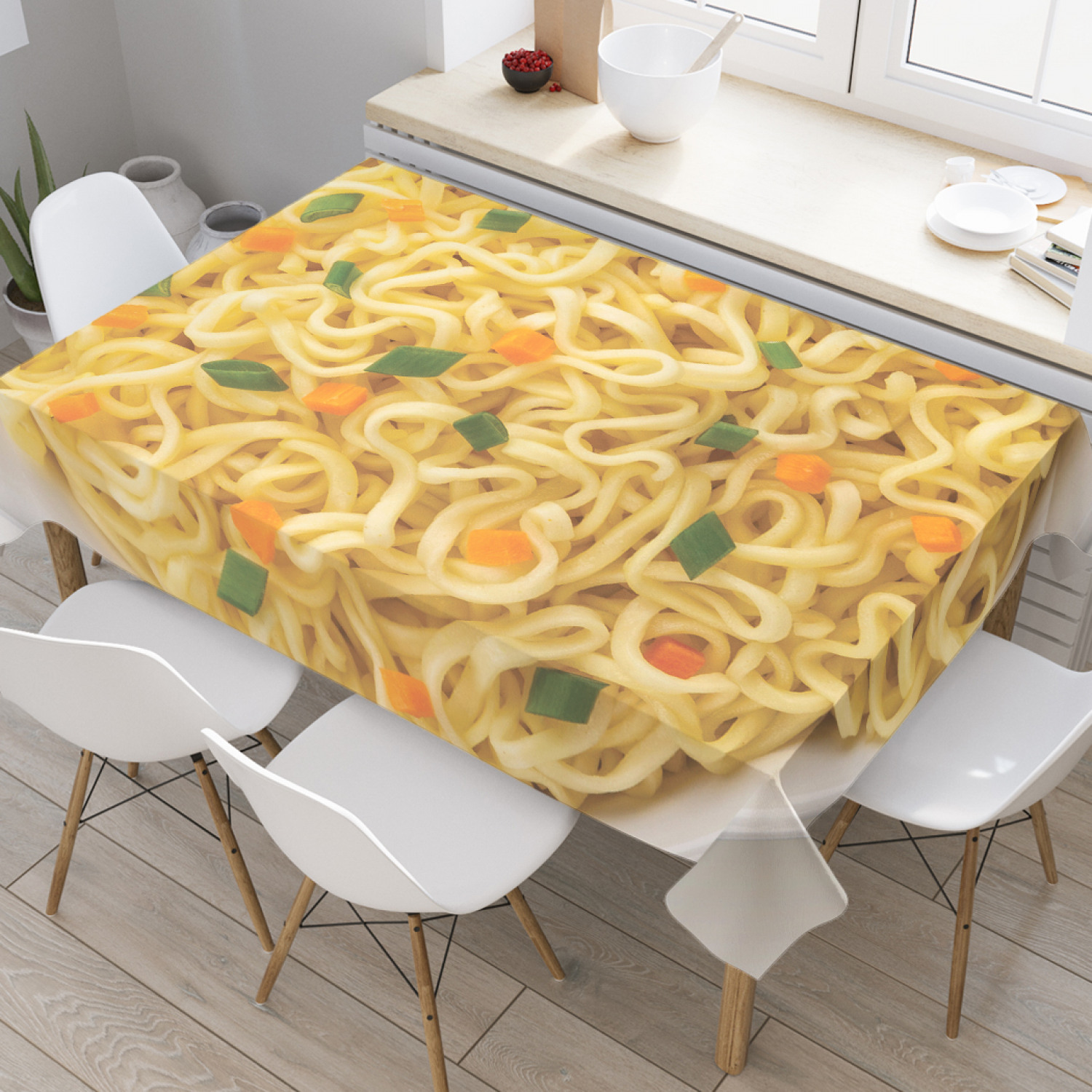 Скатерть прямоугольная JoyArty Лапша быстрогог приготовления из сатена 180x145 см, Лапша быстрогог приготовления
Скатерть прямоугольная JoyArty Лапша быстрогог приготовления из сатена 180x145 см, Лапша быстрогог приготовления