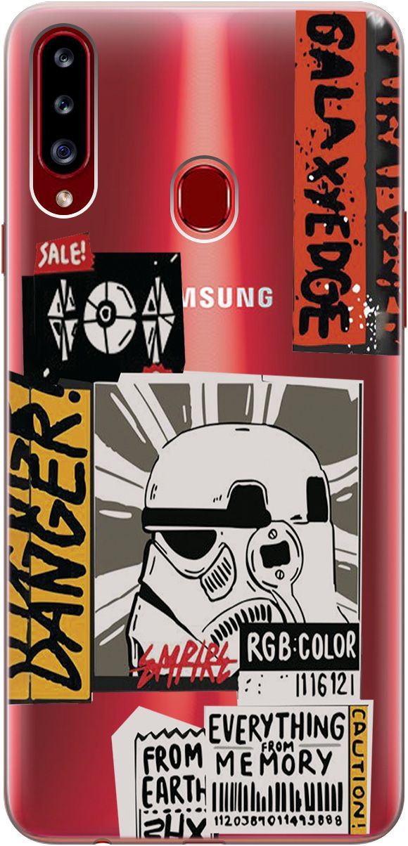 Чехол на Samsung Galaxy A20s с принтом "Stormtrooper Stickers" прозрачный, Прозрачный;белый, 5360
Чехол на Samsung Galaxy A20s с принтом "Stormtrooper Stickers" прозрачный, Прозрачный;белый, 5360