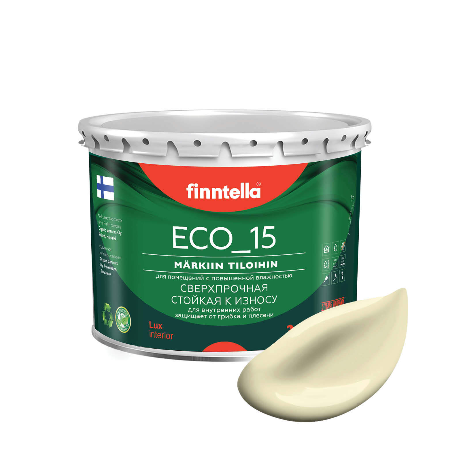 Специализированная краска для кухонь и ванных комнат FINNTELLA ECO_15 с полиуретаном, моющ, Слоновая кость, интерьерная ECO_15 гладкая для ванных комнат и кухни
Специализированная краска для кухонь и ванных комнат FINNTELLA ECO_15 с полиуретаном, моющ, Слоновая кость, интерьерная ECO_15 гладкая для ванных комнат и кухни