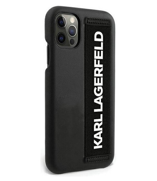 фото Чехол cg mobile karl lagerfeld with elastic strap iphone 12 pro max черный