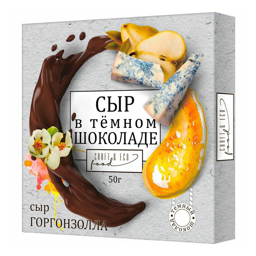 Шоколад Craft Eco Food темный с сыром горгонзола с конфи из груши и грецким орехом 50 г
Шоколад Craft Eco Food темный с сыром горгонзола с конфи из груши и грецким орехом 50 г