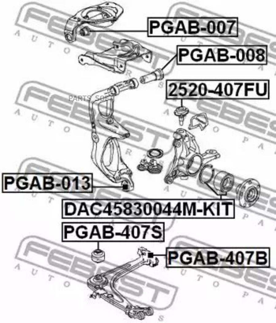 Сайлентблок Переднего Верхнего Рычага Citroen C5 (X7) Febest Pgab-007 Febest арт. PGAB-007
Сайлентблок Переднего Верхнего Рычага Citroen C5 (X7) Febest Pgab-007 Febest арт. PGAB-007
