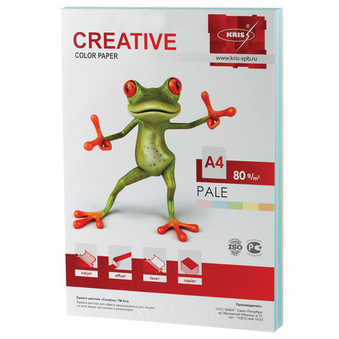 Бумага цветная Creative color А4, 250 л., (5 цв х 50 л), микс пастель, БПpr-250r, 2 шт, Разноцветный
Бумага цветная Creative color А4, 250 л., (5 цв х 50 л), микс пастель, БПpr-250r, 2 шт, Разноцветный