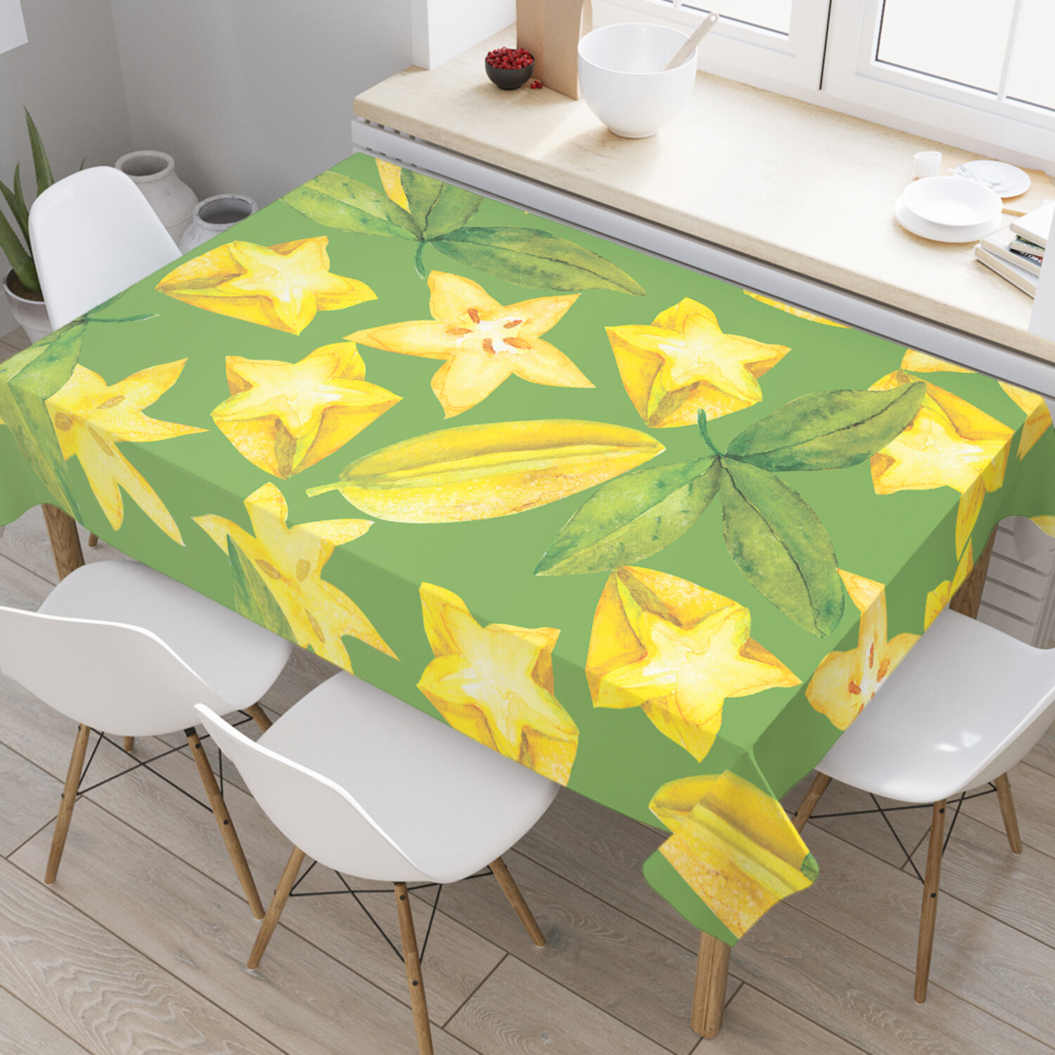 Скатерть прямоугольная JoyArty JoyArty Тропическая карамбола из сатена 180x145 см, Зеленый, Тропическая карамбола
Скатерть прямоугольная JoyArty JoyArty Тропическая карамбола из сатена 180x145 см, Зеленый, Тропическая карамбола