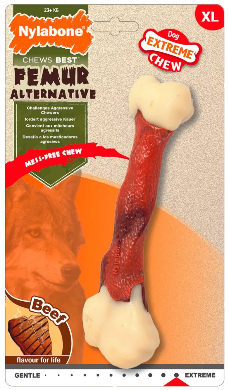 Жевательная игрушка для собак Nylabone бедренная кость экстра-жесткая с ароматом говядины, бедренная кость экстра-жесткая
Жевательная игрушка для собак Nylabone бедренная кость экстра-жесткая с ароматом говядины, бедренная кость экстра-жесткая