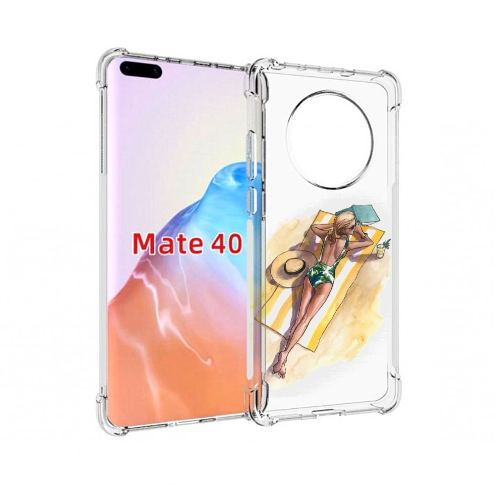 Чехол MyPads Tocco для Huawei Mate 40 девушка на пляже женский, Прозрачный, Tocco 
Чехол MyPads Tocco для Huawei Mate 40 девушка на пляже женский, Прозрачный, Tocco
