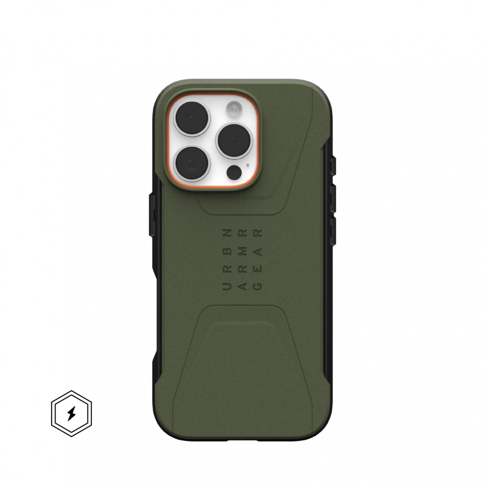 Чехол UAG Civilian Magsafe для Apple iPhone 16 Pro Olive Drab, Зеленый, Civilian Magsafe
Чехол UAG Civilian Magsafe для Apple iPhone 16 Pro Olive Drab, Зеленый, Civilian Magsafe