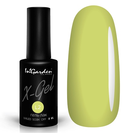 Гель-лак In'Garden X-Gel Guacamole, №L2 
Гель-лак In'Garden X-Gel Guacamole, №L2