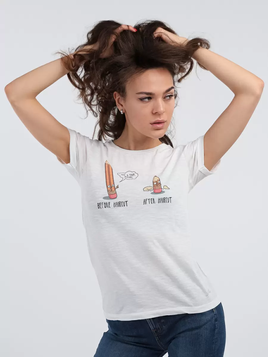 фото Футболка женская kate cut tw k631 t jssg 01 белая m