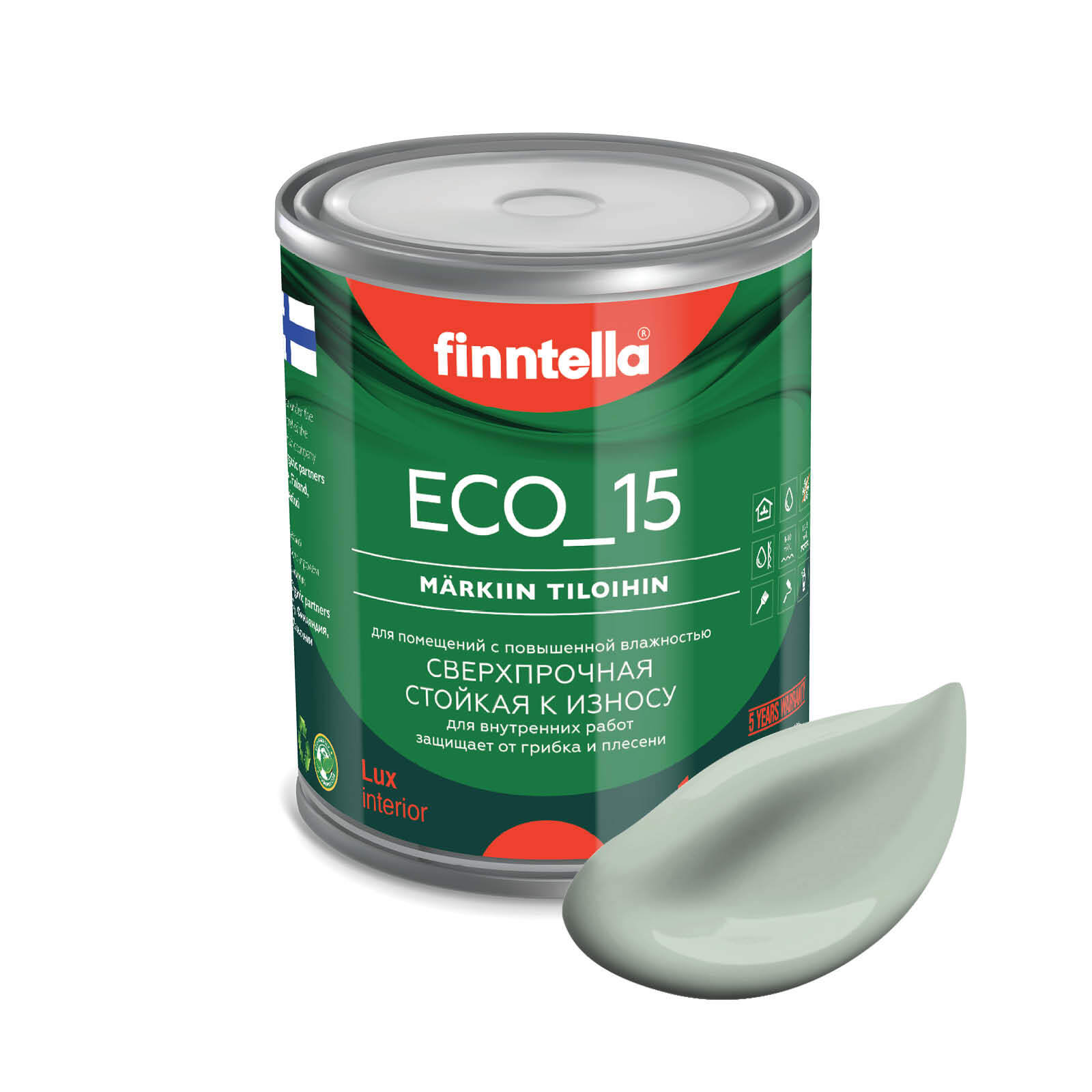 Специализированная краска для кухонь и ванных комнат FINNTELLA ECO_15 с полиуретаном, моющ, Зеленый, интерьерная ECO_15 гладкая для ванных комнат и кухни
Специализированная краска для кухонь и ванных комнат FINNTELLA ECO_15 с полиуретаном, моющ, Зеленый, интерьерная ECO_15 гладкая для ванных комнат и кухни