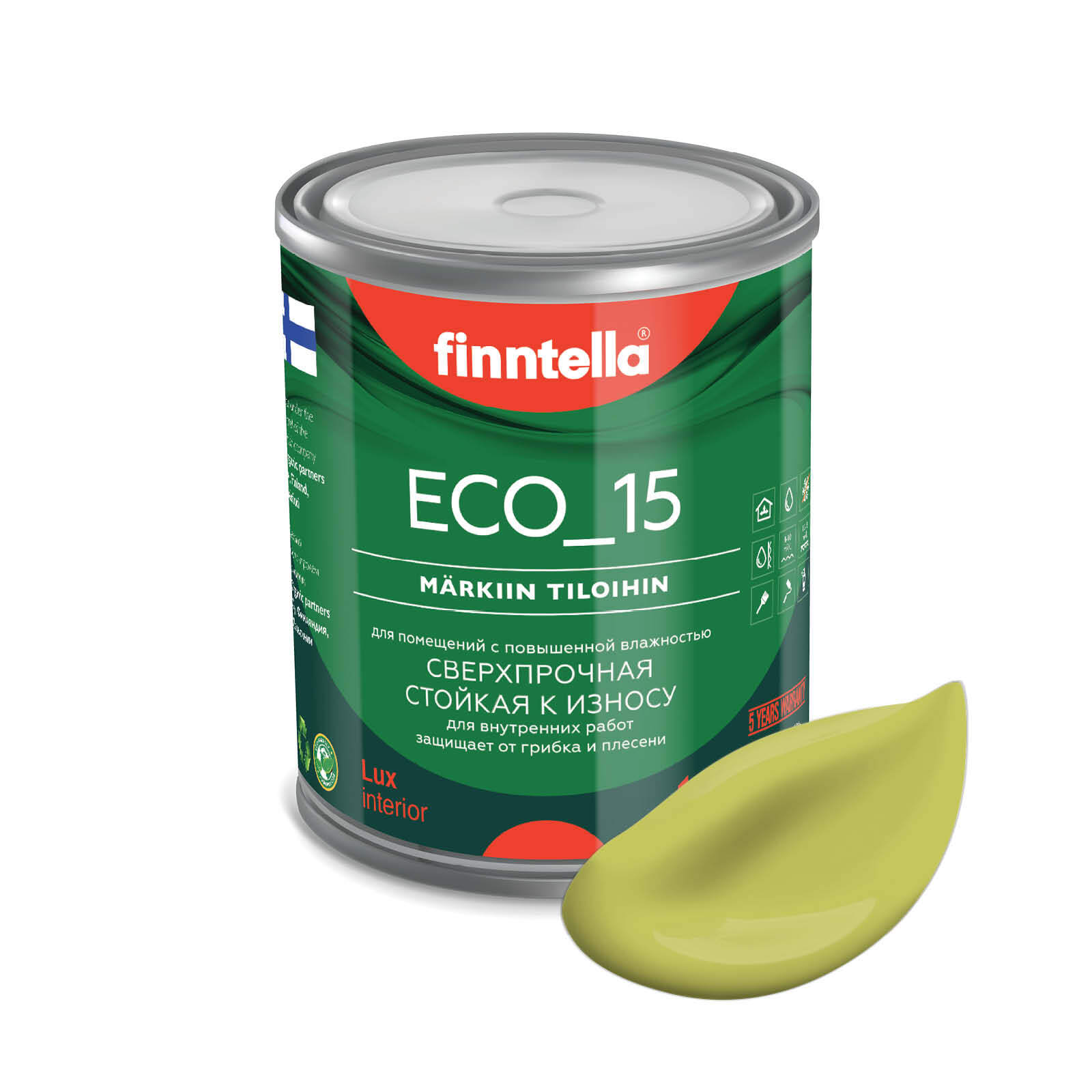 Специализированная краска для кухонь и ванных комнат FINNTELLA ECO_15 с полиуретаном, моющ, Зеленый, интерьерная ECO_15 гладкая для ванных комнат и кухни
Специализированная краска для кухонь и ванных комнат FINNTELLA ECO_15 с полиуретаном, моющ, Зеленый, интерьерная ECO_15 гладкая для ванных комнат и кухни