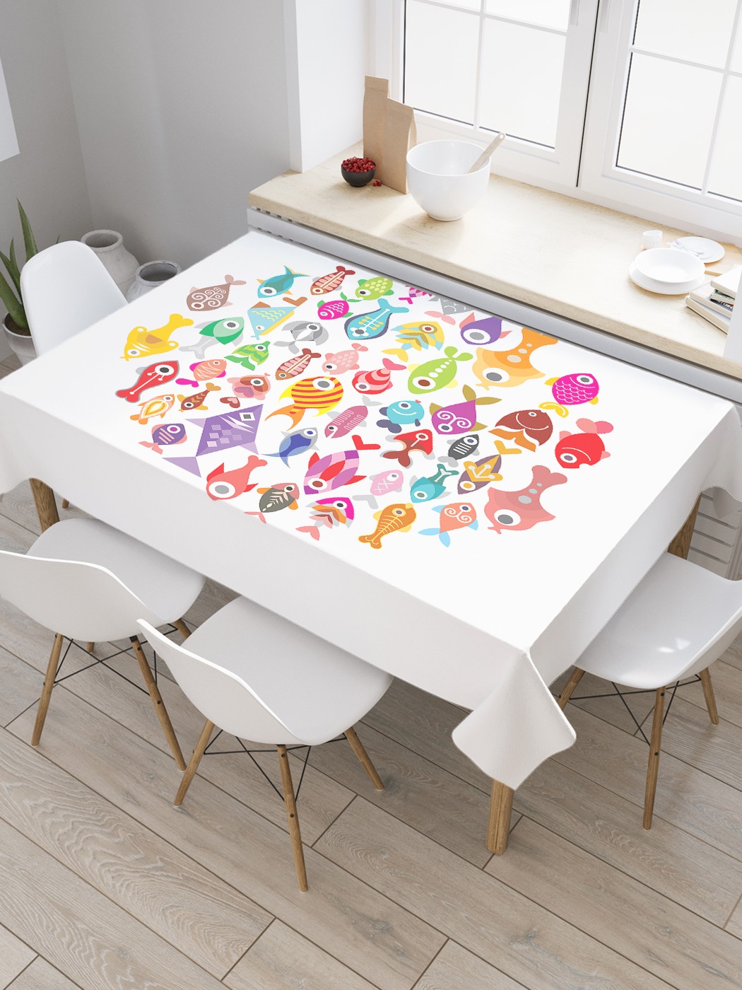 Скатерть прямоугольная JoyArty "Мир красивых рыбок" из сатена, 120x145 см, Голубой, Мир красивых рыбок
Скатерть прямоугольная JoyArty "Мир красивых рыбок" из сатена, 120x145 см, Голубой, Мир красивых рыбок