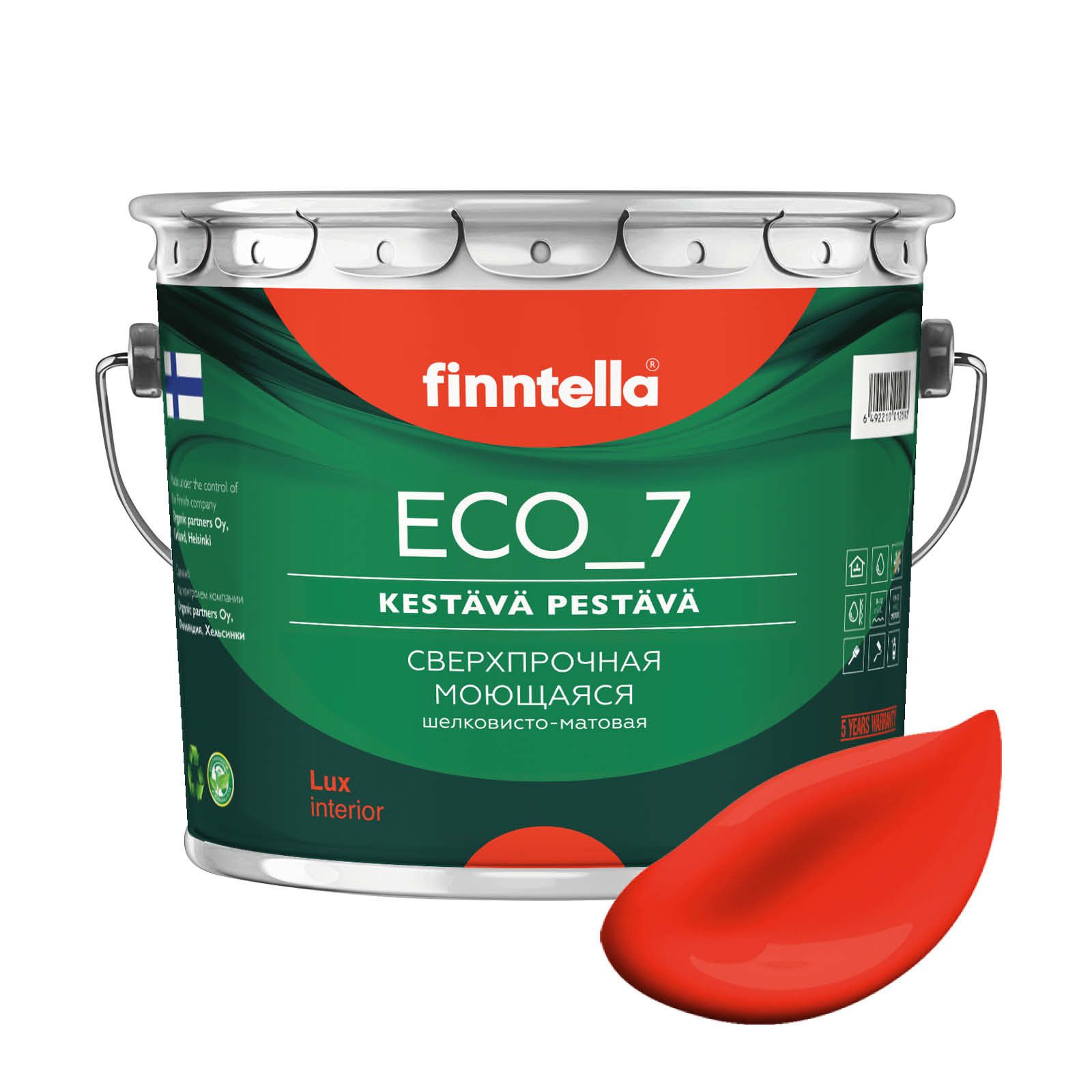 Высокостойкая интерьерная краска FINNTELLA ECO_7 с оптическим эффеком EggShell. Усилена по, Красный, интерьерная ECO_7 EggShell с защитой от пятен и царапин
Высокостойкая интерьерная краска FINNTELLA ECO_7 с оптическим эффеком EggShell. Усилена по, Красный, интерьерная ECO_7 EggShell с защитой от пятен и царапин