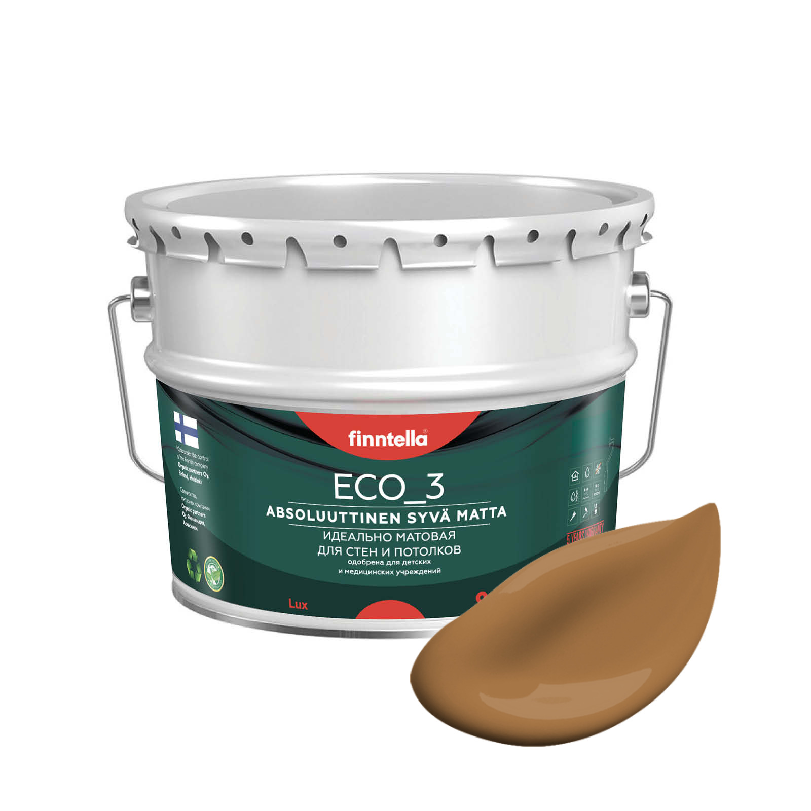 Краска интерьерная глубокоматовая ECO_3 wash and clean FINNTELLA моющаяся, SEEPIA желто-ко, Белый, матовая для стен моющаяся ECO 3, для обоев под покраску
Краска интерьерная глубокоматовая ECO_3 wash and clean FINNTELLA моющаяся, SEEPIA желто-ко, Белый, матовая для стен моющаяся ECO 3, для обоев под покраску