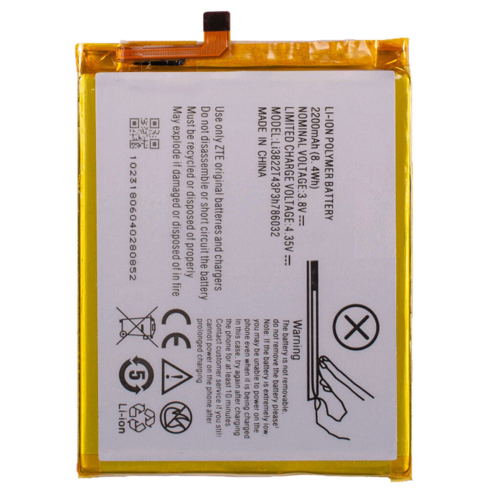 Аккумулятор для ZTE Blade A515, Blade A515 LTE, Blade D6, Blade V6, Blade X7, Blade Z7, ZTE Blade X7 / Li3822T43P3h786032
Аккумулятор для ZTE Blade A515, Blade A515 LTE, Blade D6, Blade V6, Blade X7, Blade Z7, ZTE Blade X7 / Li3822T43P3h786032