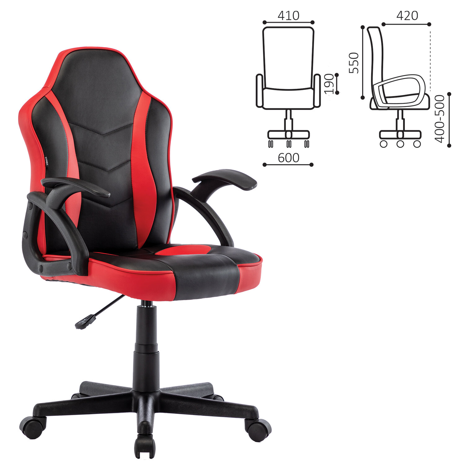 Кресло компьютерное BRABIX "Shark GM-203", экокожа, черное/красное, 532512, Разноцветный
Кресло компьютерное BRABIX "Shark GM-203", экокожа, черное/красное, 532512, Разноцветный