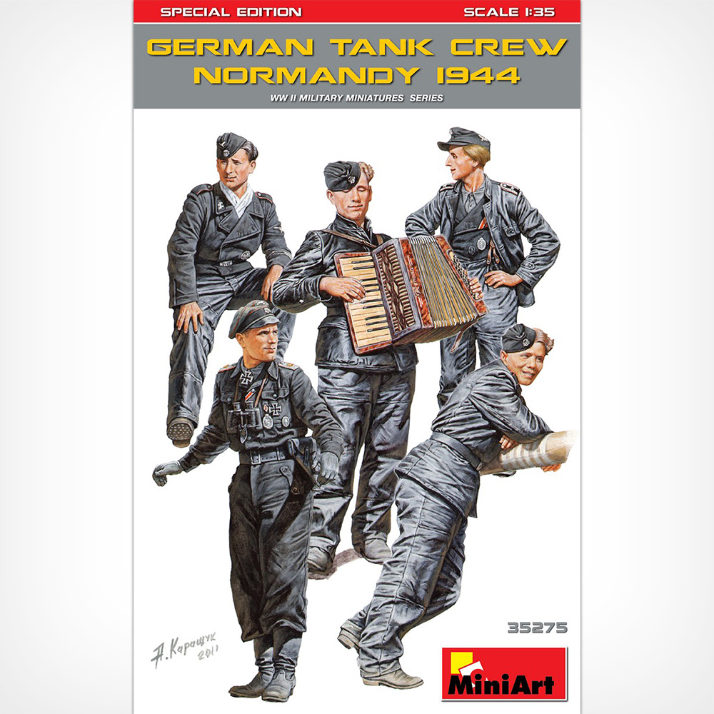 Сборная модель MiniArt 1/35 НЕМЕЦКИЙ ТАНКОВЫЙ ЭКИПАЖ НОРМАНДИЯ 1944г. Спец Издание 35275
Сборная модель MiniArt 1/35 НЕМЕЦКИЙ ТАНКОВЫЙ ЭКИПАЖ НОРМАНДИЯ 1944г. Спец Издание 35275
