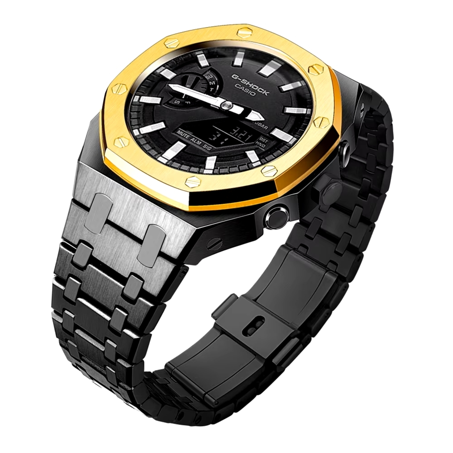 Браслет для часов унисекс Watch Band GA-2100/4 золотой/черный, Золотистый;черный, GA-2100/4
Браслет для часов унисекс Watch Band GA-2100/4 золотой/черный, Золотистый;черный, GA-2100/4