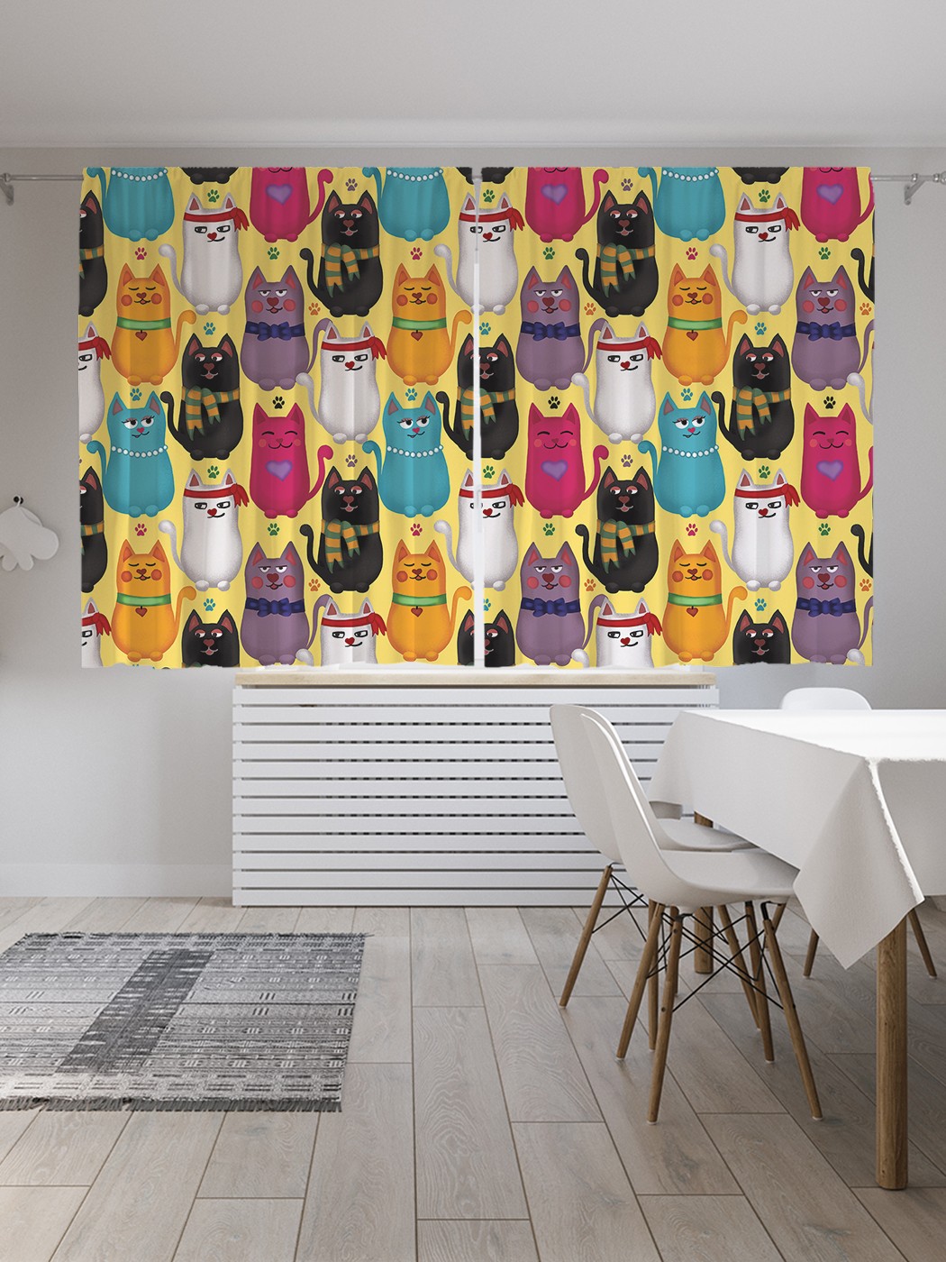 Классические шторы JoyArty "Стильные котики", серия Oxford DeLux, 2 полотна 145x180 см, Стильные котики 
Классические шторы JoyArty "Стильные котики", серия Oxford DeLux, 2 полотна 145x180 см, Стильные котики