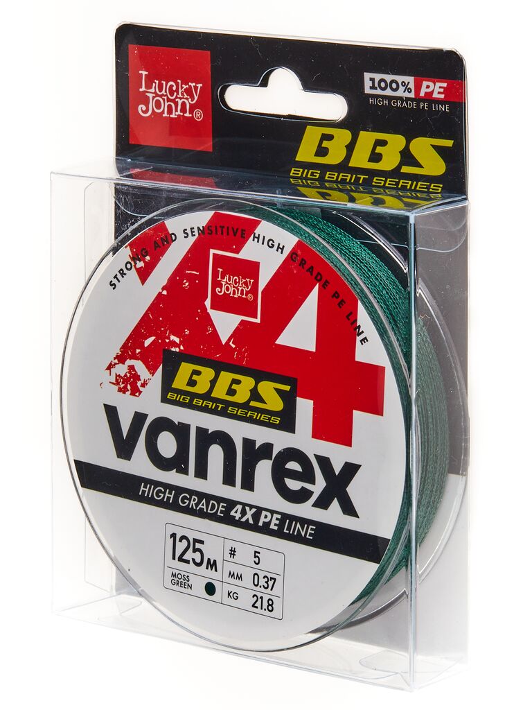 Леска плетеная Lucky John Vanrex BBS х4 Braid 0,37 мм, 125 м, 21,8 кг, moss green, Зеленый, Vanrex BBS х4 Braid
Леска плетеная Lucky John Vanrex BBS х4 Braid 0,37 мм, 125 м, 21,8 кг, moss green, Зеленый, Vanrex BBS х4 Braid