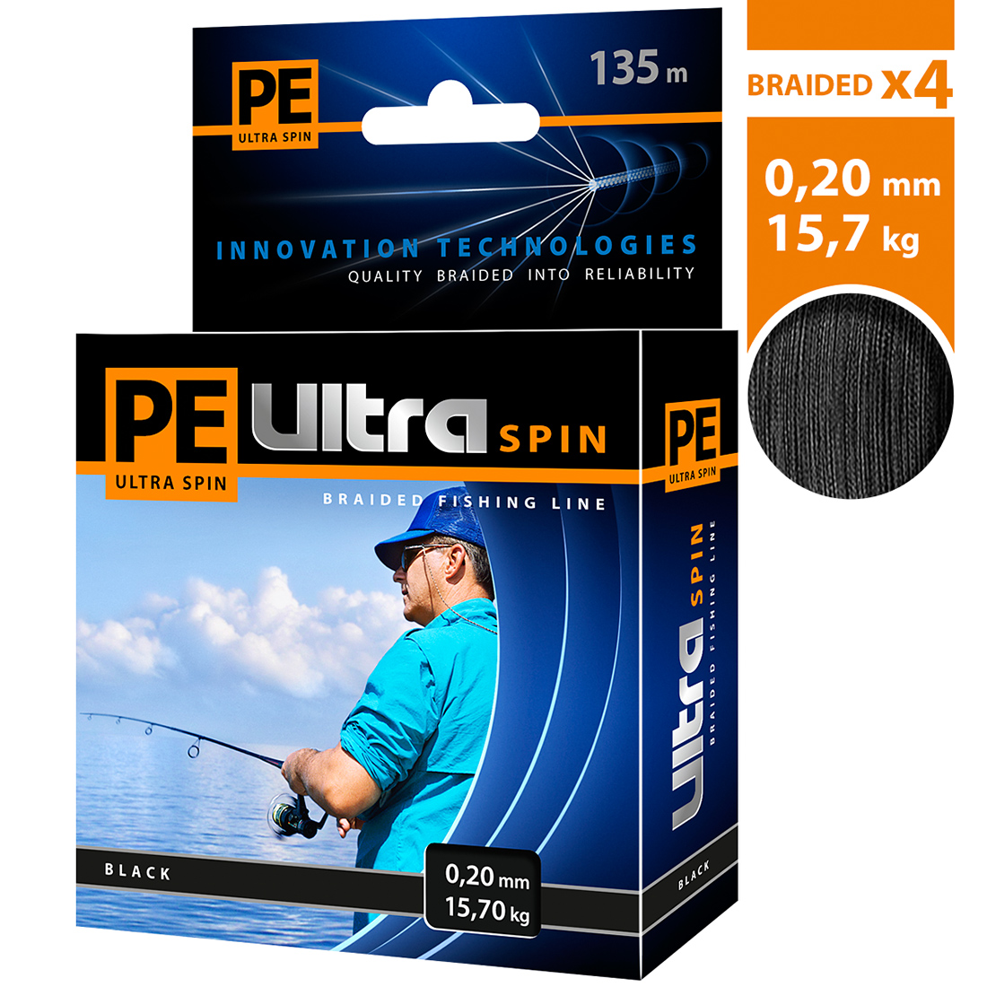 Плетеный шнур AQUA PE ULTRA SPIN Black 0,20mm 135m, цвет - черный, test - 15,70kg, PE ULTRA SPIN
Плетеный шнур AQUA PE ULTRA SPIN Black 0,20mm 135m, цвет - черный, test - 15,70kg, PE ULTRA SPIN