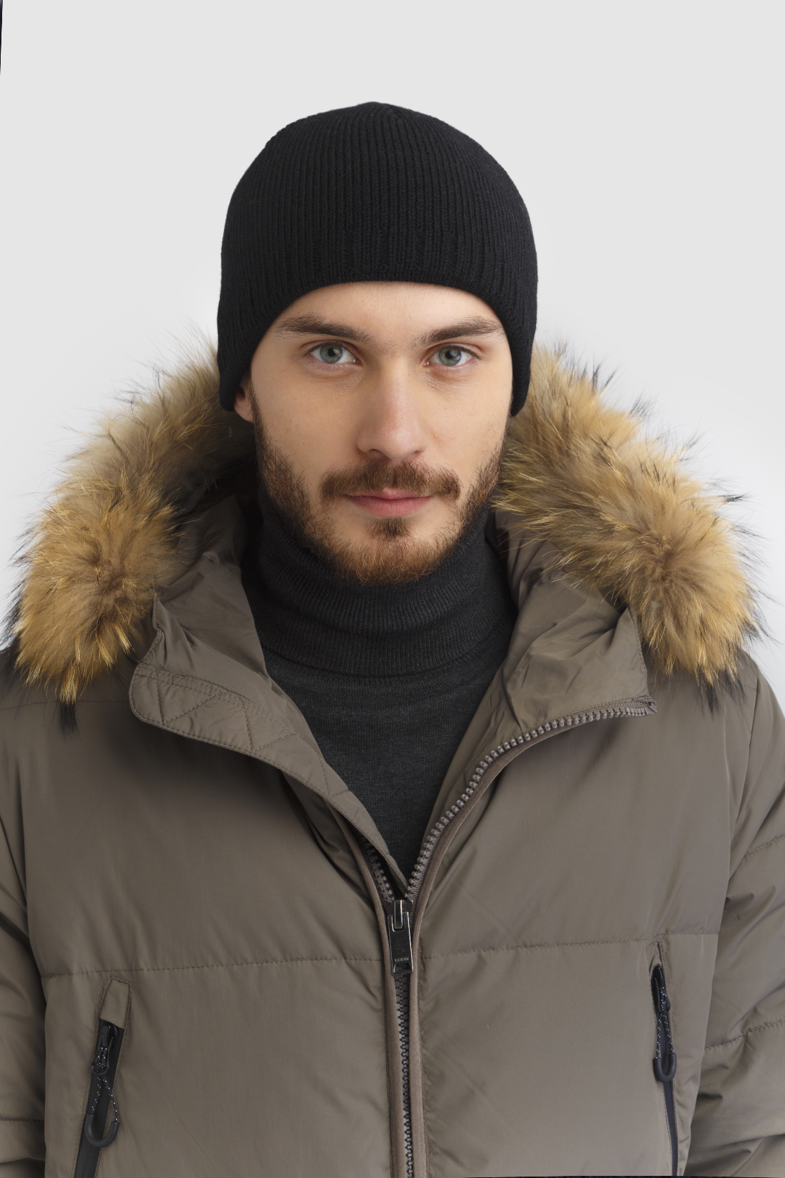 фото Шапка бини мужская baon b840589 black, р.58