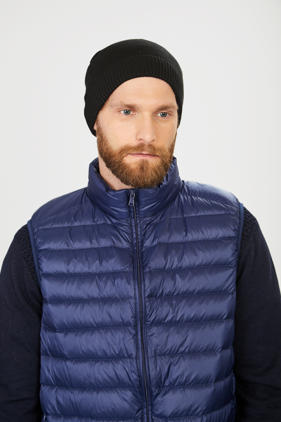 фото Шапка бини мужская baon b841525 black, р.58