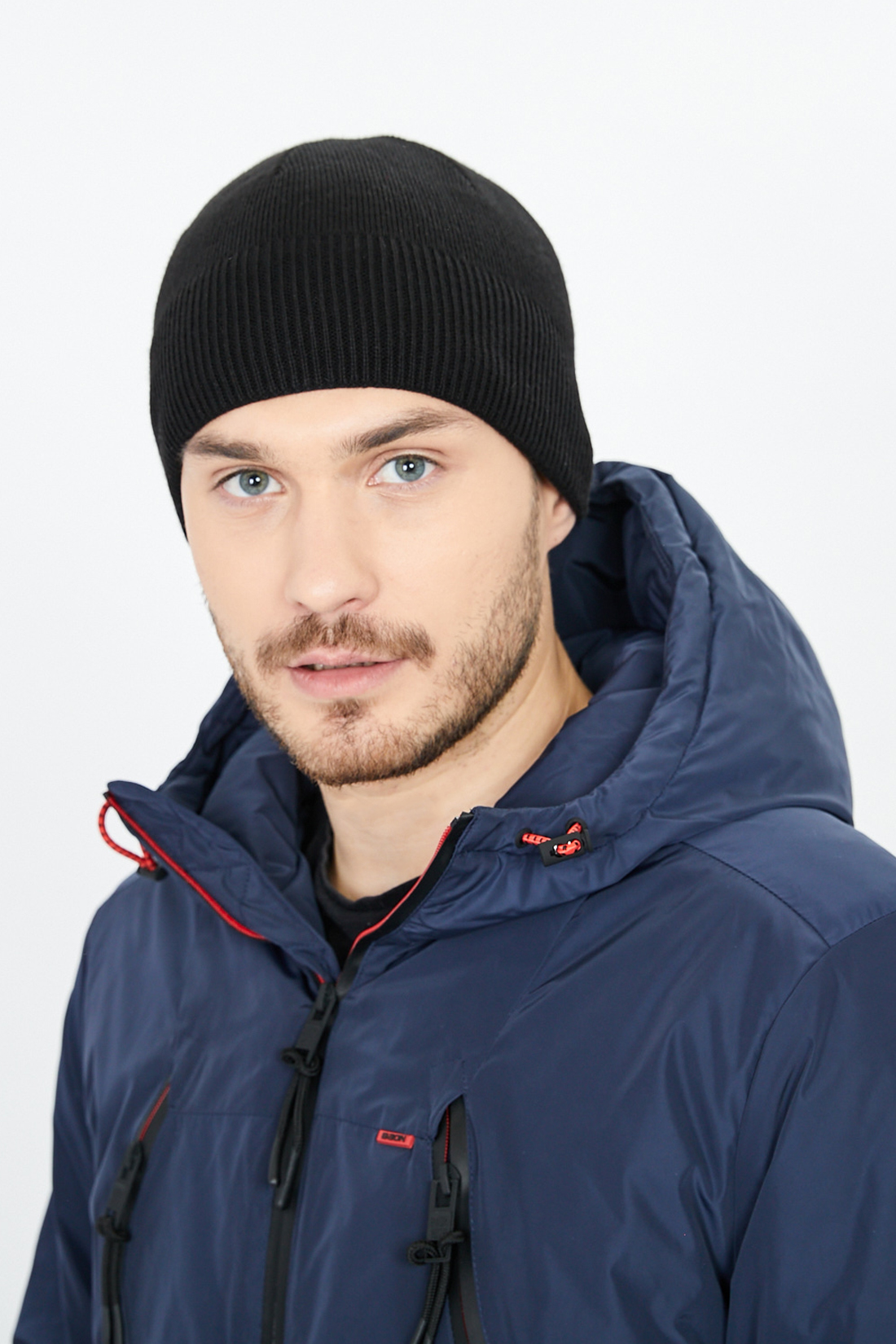 фото Шапка бини мужская baon b841522 deep navy, р.58
