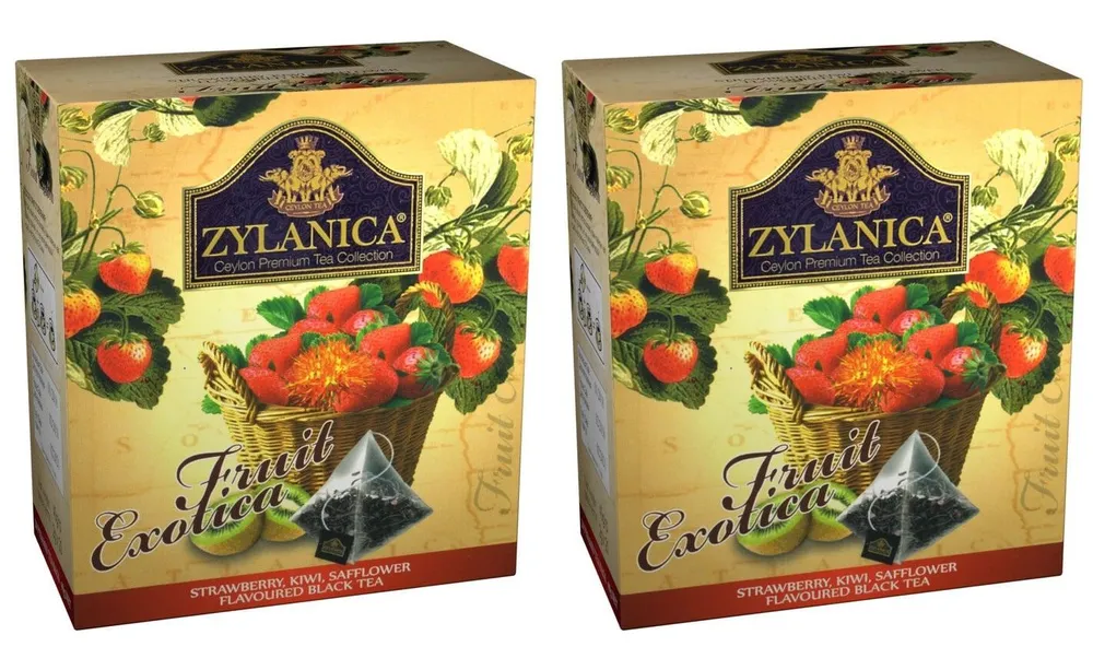 Чай черный ZYLANICA Fruit Exotica с клубникой, киви и сафлором, 20 пирам по 2 г, 2 шт, Fruit Exotica
Чай черный ZYLANICA Fruit Exotica с клубникой, киви и сафлором, 20 пирам по 2 г, 2 шт, Fruit Exotica