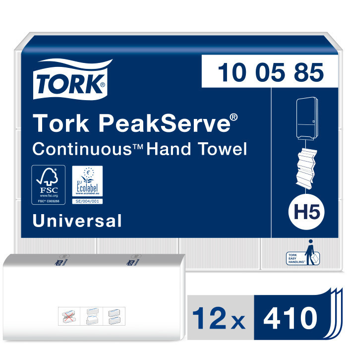 Бумажные полотенца Tork H5 1 слой с непрерывной подачей, 12 шт по 410 листов, Белый, H5
Бумажные полотенца Tork H5 1 слой с непрерывной подачей, 12 шт по 410 листов, Белый, H5