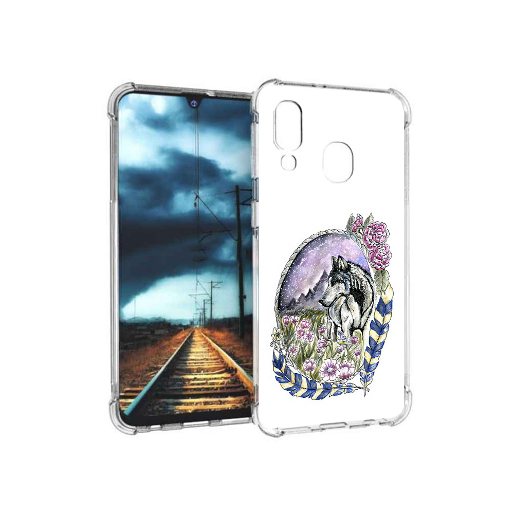 Чехол MyPads Tocco для Samsung Galaxy A40 нарисованный волк в цветах с перьями, Прозрачный, Tocco
Чехол MyPads Tocco для Samsung Galaxy A40 нарисованный волк в цветах с перьями, Прозрачный, Tocco