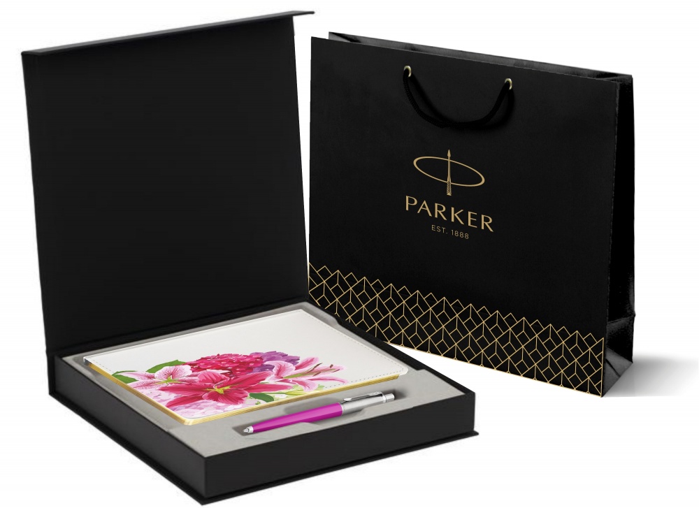 Подарочный набор: Шариковая ручка Parker Jotter цвет MAGENTA и Ежедневник белый, Подарочный набор: Шариковая ручка Parker Jotter, цвет MAGENTA и Ежедневник недатированный белый
Подарочный набор: Шариковая ручка Parker Jotter цвет MAGENTA и Ежедневник белый, Подарочный набор: Шариковая ручка Parker Jotter, цвет MAGENTA и Ежедневник недатированный белый