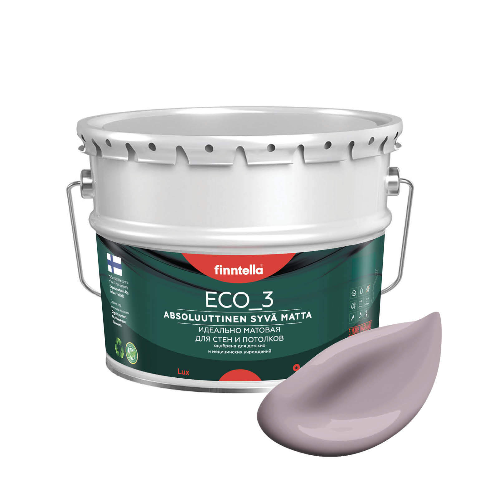 Краска интерьерная глубокоматовая ECO_3 wash and clean FINNTELLA моющаяся, цвет LAVENTELI, Серый, матовая для стен моющаяся ECO 3, для обоев под покраску
Краска интерьерная глубокоматовая ECO_3 wash and clean FINNTELLA моющаяся, цвет LAVENTELI, Серый, матовая для стен моющаяся ECO 3, для обоев под покраску
