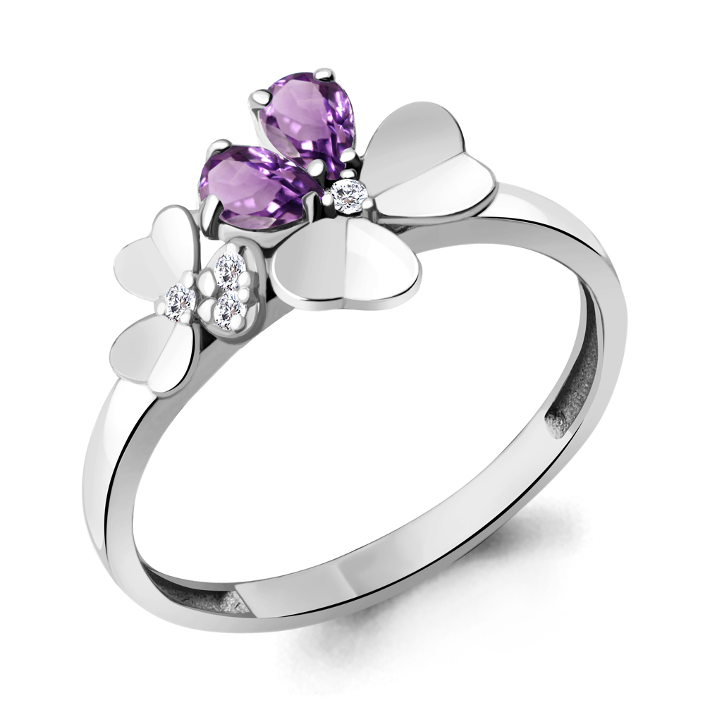 Кольцо из серебра с аметистом\фианитом Aquamarine Aquamarine 6956304А_925_р р. 16, 6956304А_925_р
Кольцо из серебра с аметистом\фианитом Aquamarine Aquamarine 6956304А_925_р р. 16, 6956304А_925_р