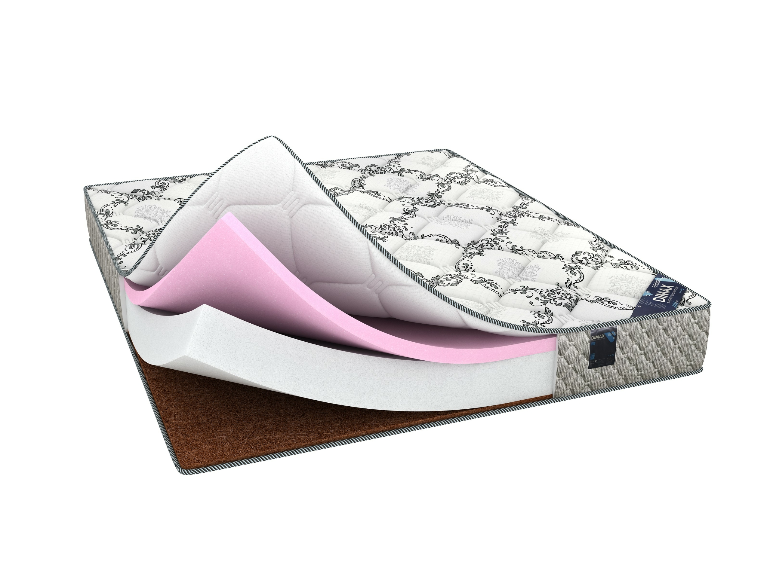 Матрас Dimax Твист Ролл Мемори 80х190, Бежевый;белый;серый;серебристый, Твист Ролл Мемори 
Матрас Dimax Твист Ролл Мемори 80х190, Бежевый;белый;серый;серебристый, Твист Ролл Мемори