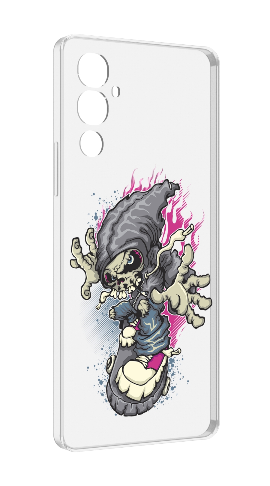 Чехол MyPads нарисованный скелет на скейт борде для Tecno Pova 4, Прозрачный, Tocco 
Чехол MyPads нарисованный скелет на скейт борде для Tecno Pova 4, Прозрачный, Tocco