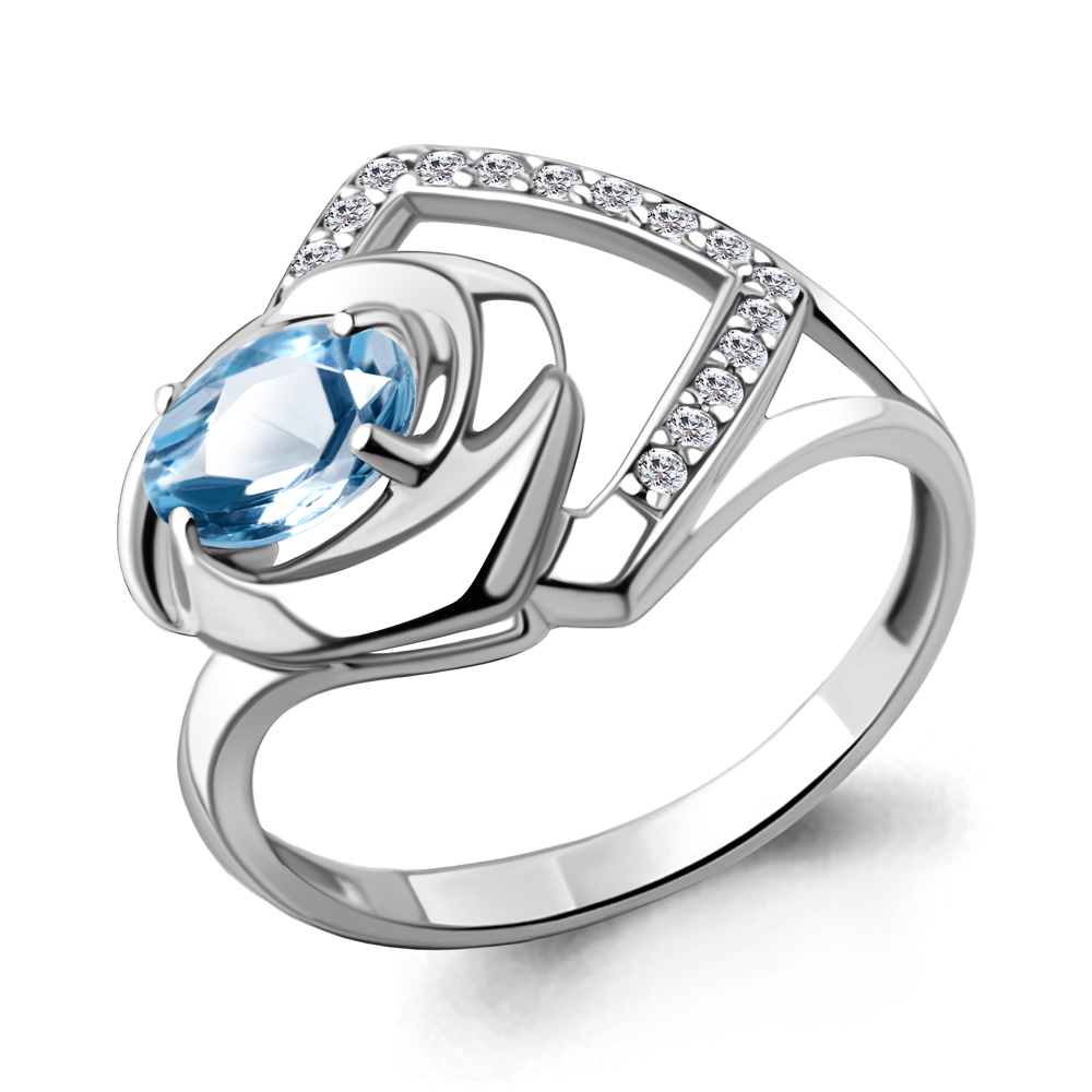 Кольцо из серебра с топазом\фианитом Aquamarine Aquamarine 6955605А_925_р р, 6955605А_925_р
Кольцо из серебра с топазом\фианитом Aquamarine Aquamarine 6955605А_925_р р, 6955605А_925_р
