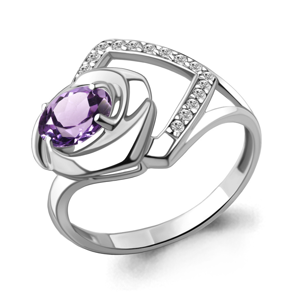 Кольцо из серебра с аметистом\фианитом Aquamarine Aquamarine 6955604А_925_р р, 6955604А_925_р
Кольцо из серебра с аметистом\фианитом Aquamarine Aquamarine 6955604А_925_р р, 6955604А_925_р