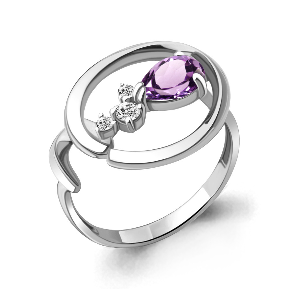 Кольцо из серебра с аметистом\фианитом Aquamarine Aquamarine 6954404А_925_р р. 17,5, 6954404А_925_р
Кольцо из серебра с аметистом\фианитом Aquamarine Aquamarine 6954404А_925_р р. 17,5, 6954404А_925_р