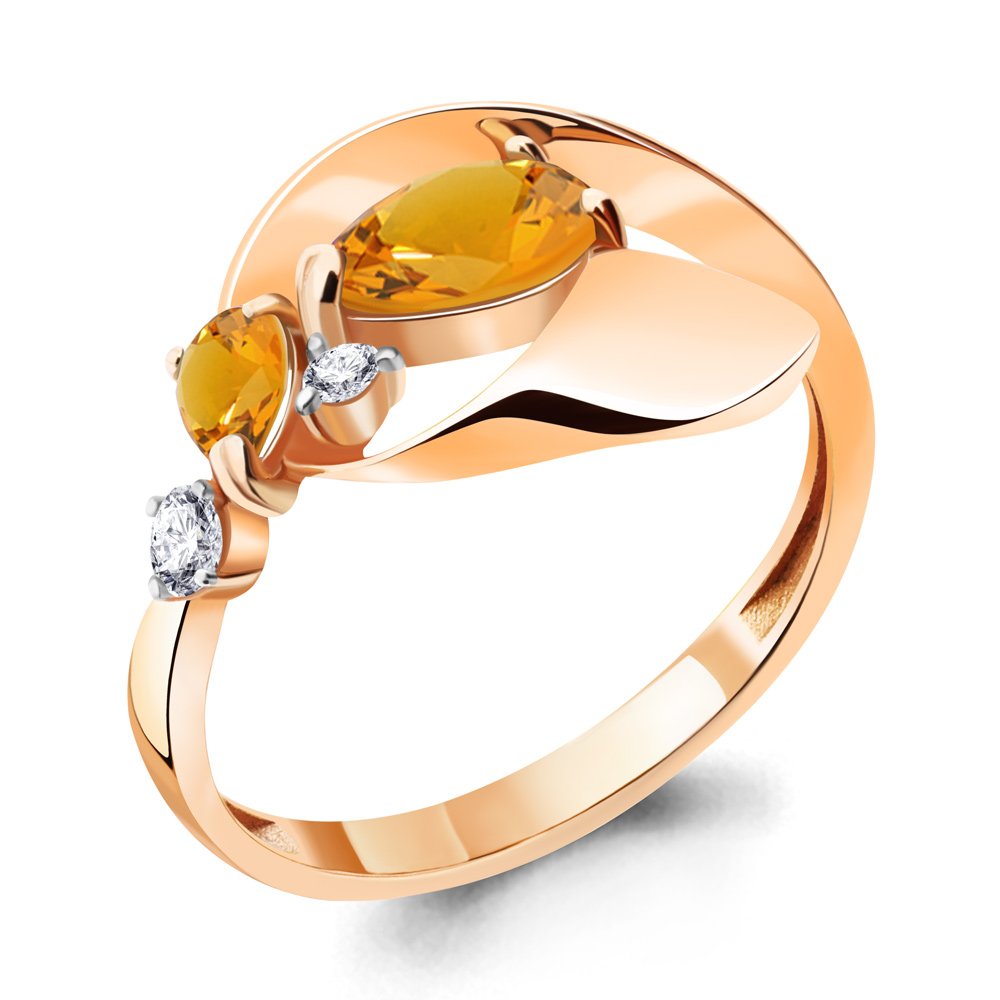 Кольцо из серебра с цитрином\фианитом Aquamarine Aquamarine 6954106А_925_з р. 19, 6954106А_925_з
Кольцо из серебра с цитрином\фианитом Aquamarine Aquamarine 6954106А_925_з р. 19, 6954106А_925_з