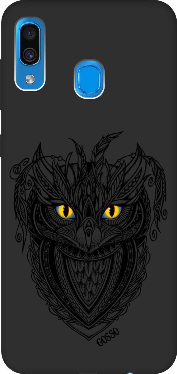 Матовый чехол на Samsung Galaxy A20/A30 с принтом "Grand Owl" черный, Черный;голубой, 613
Матовый чехол на Samsung Galaxy A20/A30 с принтом "Grand Owl" черный, Черный;голубой, 613