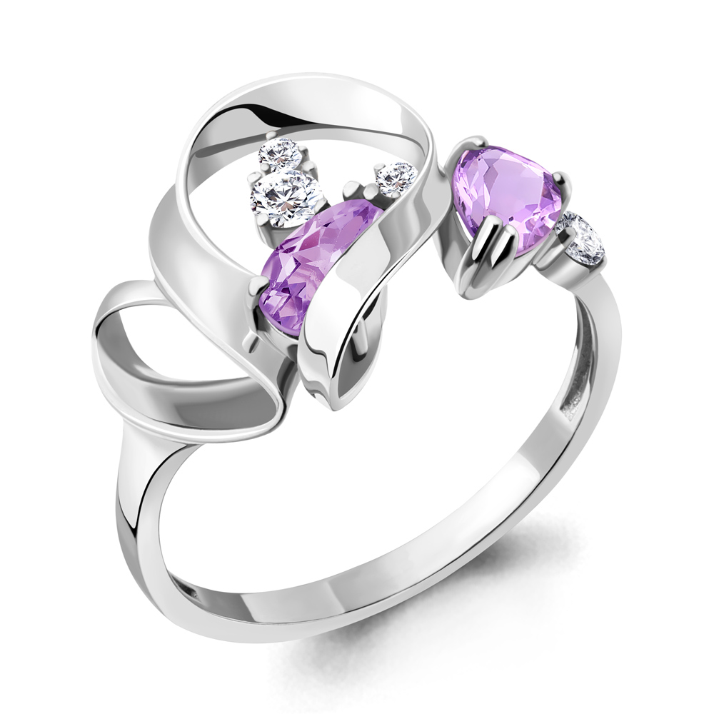 Кольцо из серебра с аметистом\фианитом Aquamarine Aquamarine 6953204А_925_р р, 6953204А_925_р
Кольцо из серебра с аметистом\фианитом Aquamarine Aquamarine 6953204А_925_р р, 6953204А_925_р