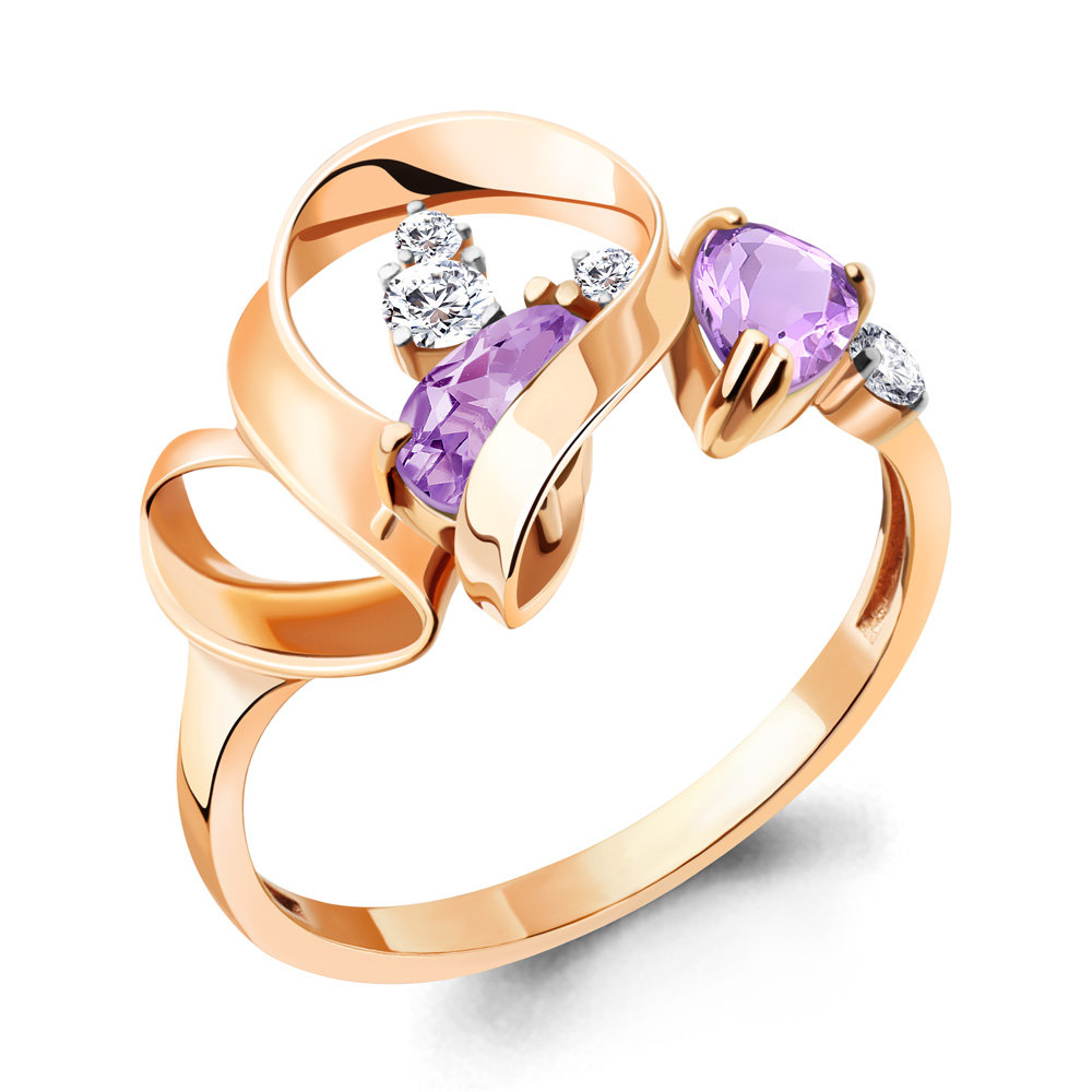 Кольцо из серебра с аметистом\фианитом Aquamarine Aquamarine 6953204А_925_з р, 6953204А_925_з
Кольцо из серебра с аметистом\фианитом Aquamarine Aquamarine 6953204А_925_з р, 6953204А_925_з